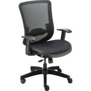 Global Equipment Interion    Heavy Duty Chair With High Back   Adjustable Arms, Mesh, Black 63716-SRL-130
